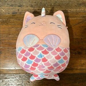 Pink Squishmallows Mermaid Cat Unicorn Stuffed Animal
